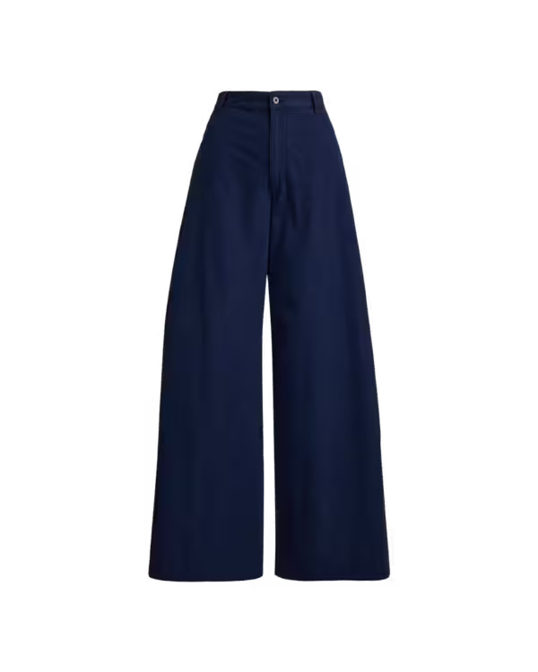 Katoenen Relaxed Wide-Leg Broek