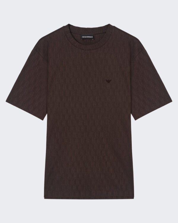 Heren Jacquard Jersey Overhemd Bruin