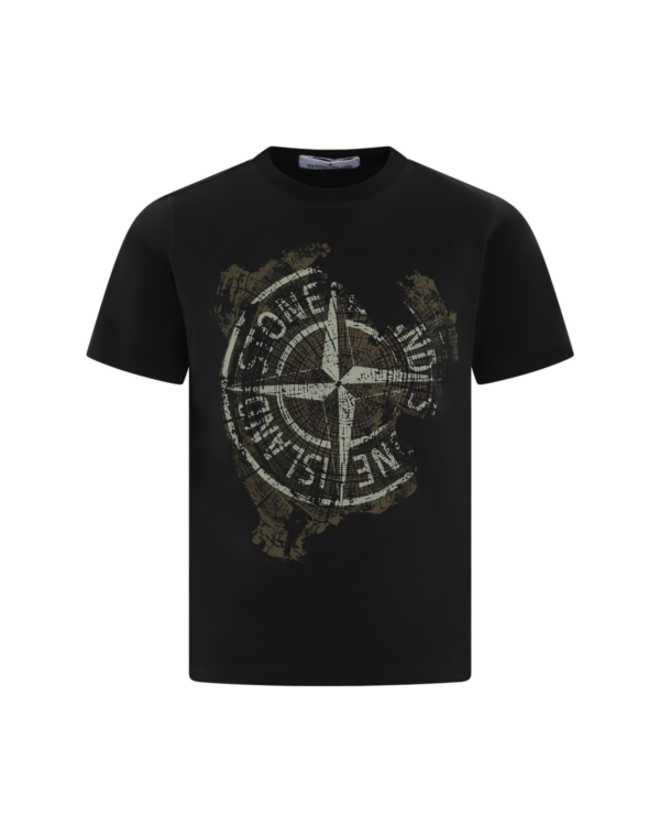 Kinder Logo Print T-Shirt Zwart