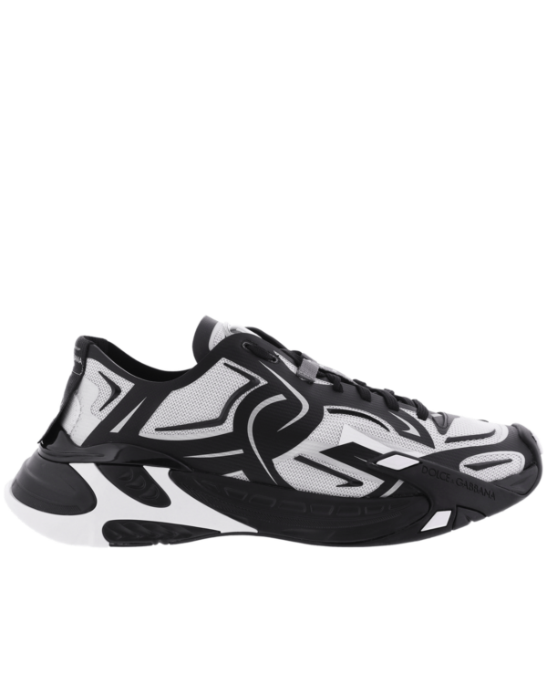 Heren Mesh fast Sneakers zwart/wit