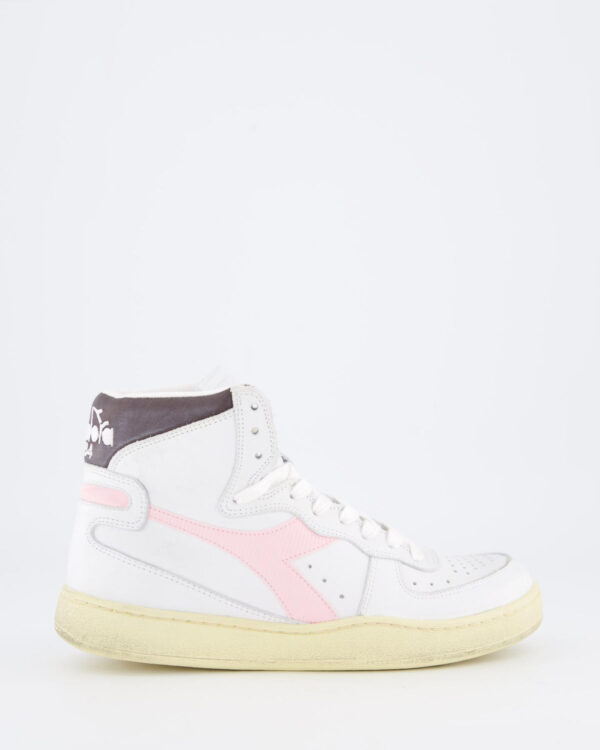 Dames Mi Basket Used Wit/Roze