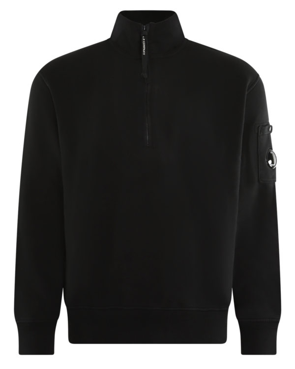 Heren Half Zip Collar Trui Zwart