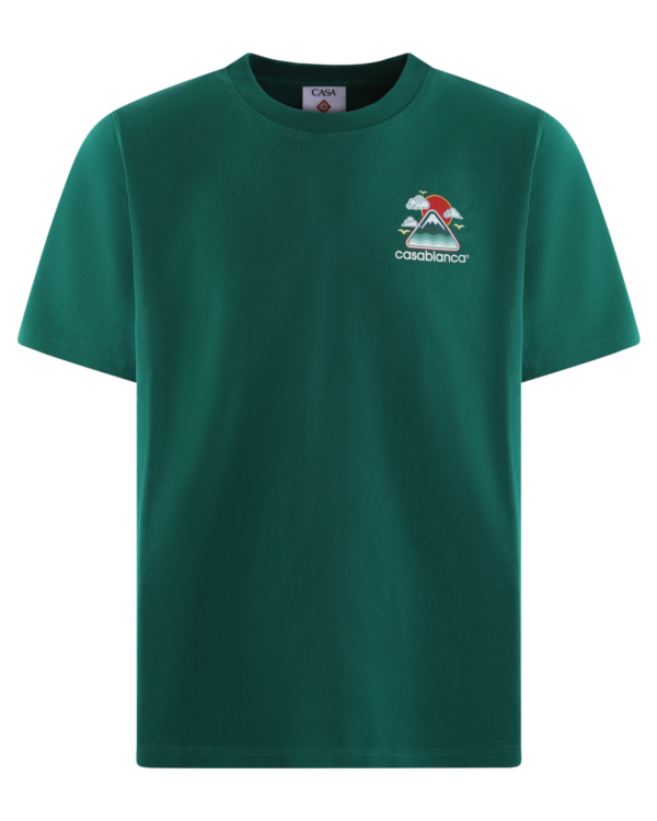 Heren Montagne Ondulée T-Shirt Groen