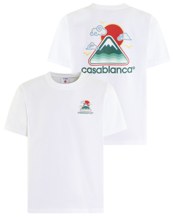 Heren Montagne Ondulée T-Shirt Wit