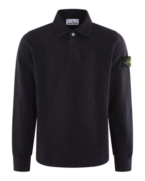 Heren Long Sleeve Polo Blauw
