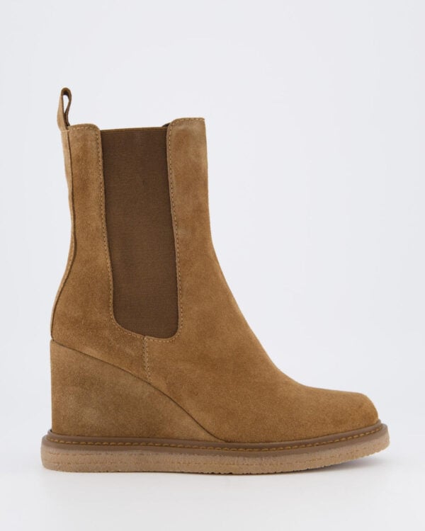 Dames Suède Wedge Chelsea Booty