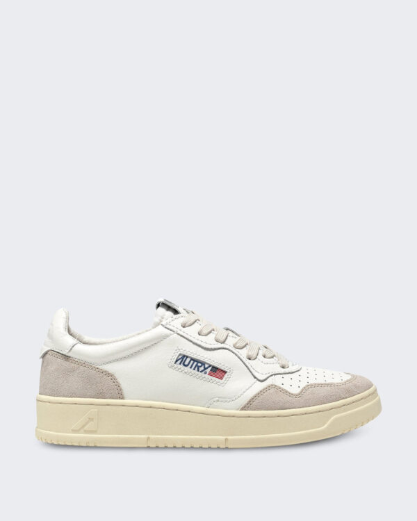 Heren Medalist Low Sneakers leer suède Wit