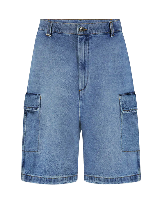 Heren Cargo Shorts Jeans Blauw