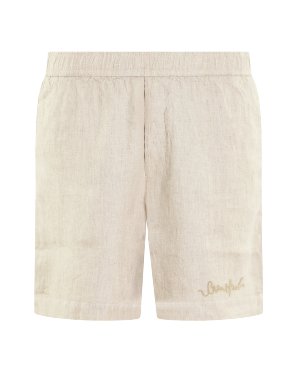 Heren Garden Hose Linnen Short Beige