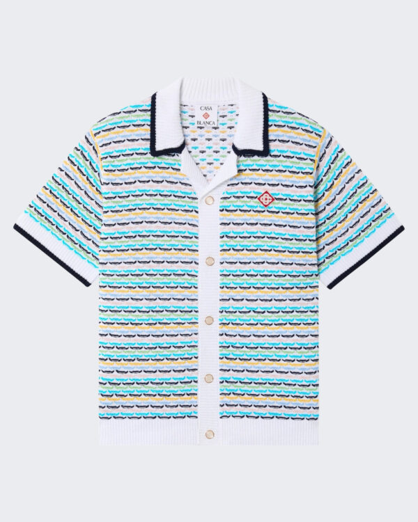 Heren Tuck Stitch Korte mouw Overhemd Multi