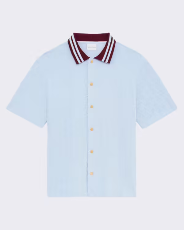 Heren Monogram Overhemd Blauw
