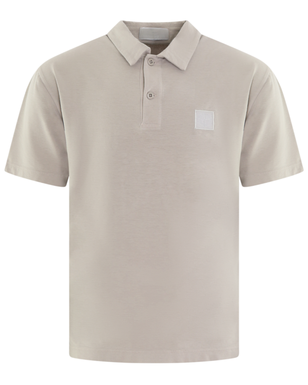 Heren Compass Logo Patch Polo Grijs