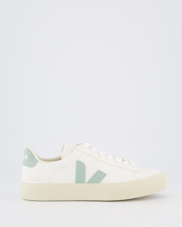Dames Campo Sneaker Leren Wit/Matcha