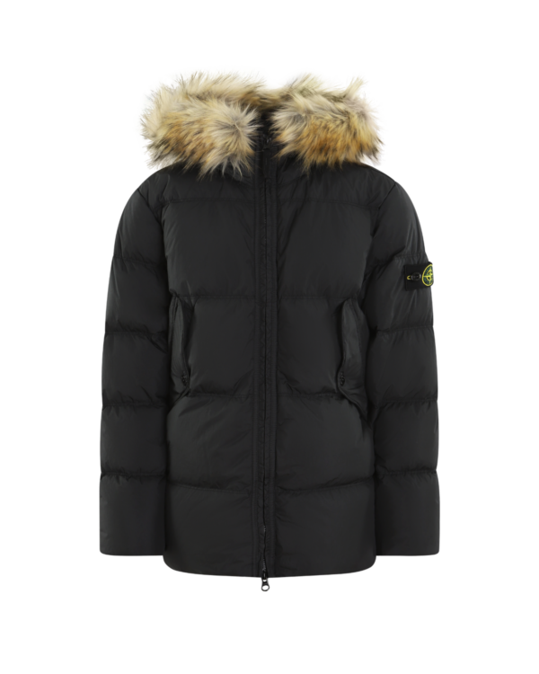 Kinder Short Parka Zwart
