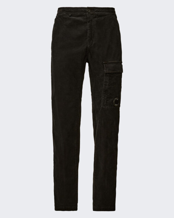 Heren Curduroy Cargo Broek Zwart