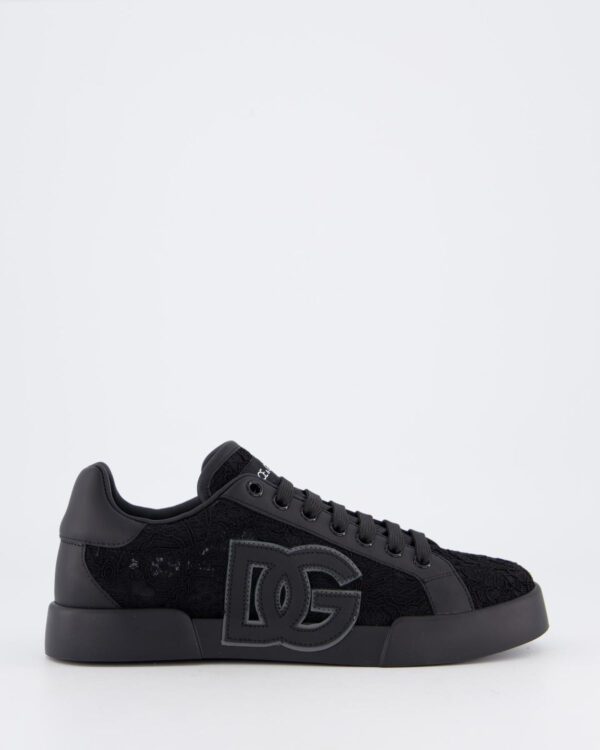 Dames Portofino Logo Sneaker Zwart