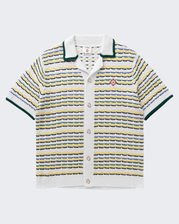 Casablanca Heren Tuck Stitch Overhemd Wit
