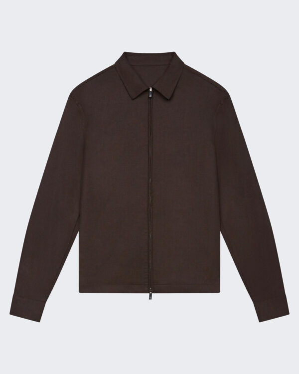 Heren Flannel Stretch Overshirt Bruin