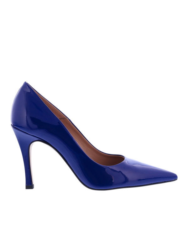 Dames Lax leren pump blauw