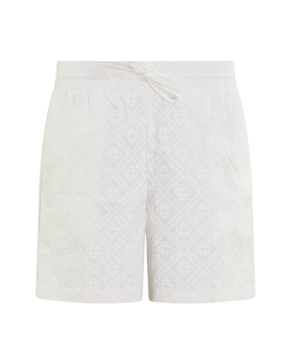 Heren Puff Monogram Shorts Wit