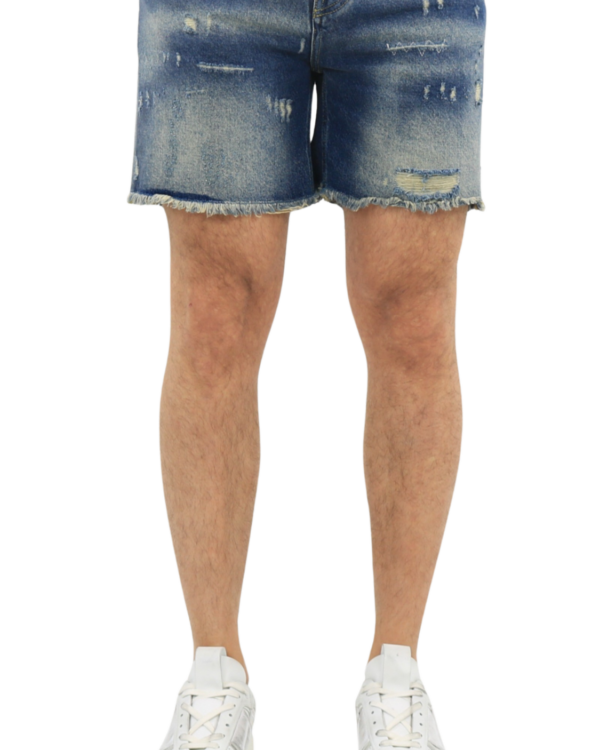 Heren Blauw Jean Short