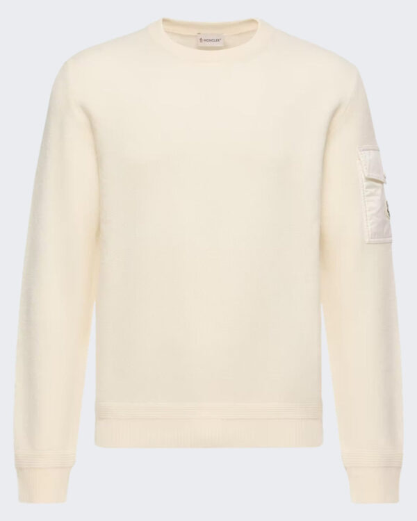 Moncler Heren Trui met ronde hals Naturel