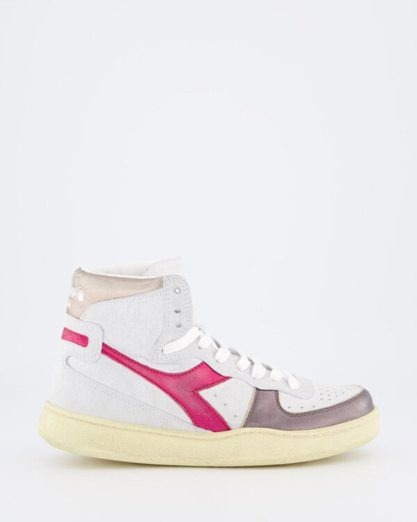 Dames Mi Basket Metal Wit/Fuchsia