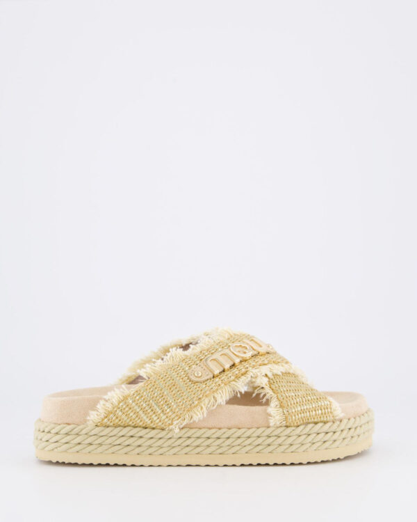 Dames Criss-Cross Rope Sandaal Raffia