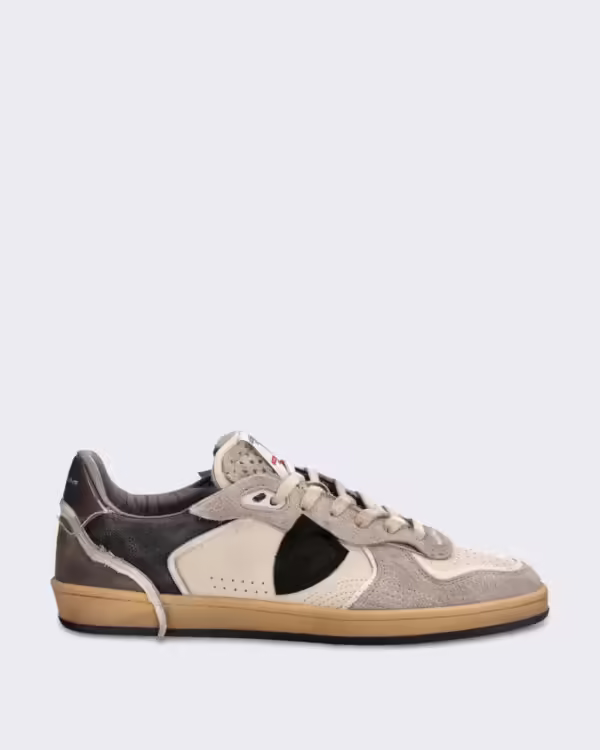 Heren Low-top sneaker met neutrale colour combination Grijs