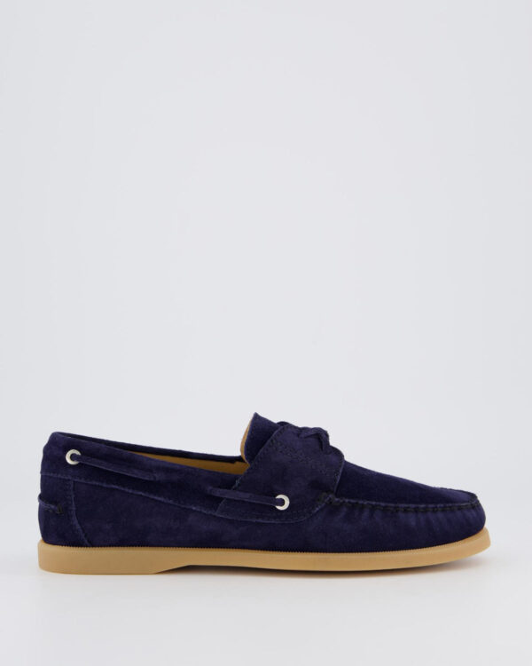 Heren Suède Boatshoe Blauw