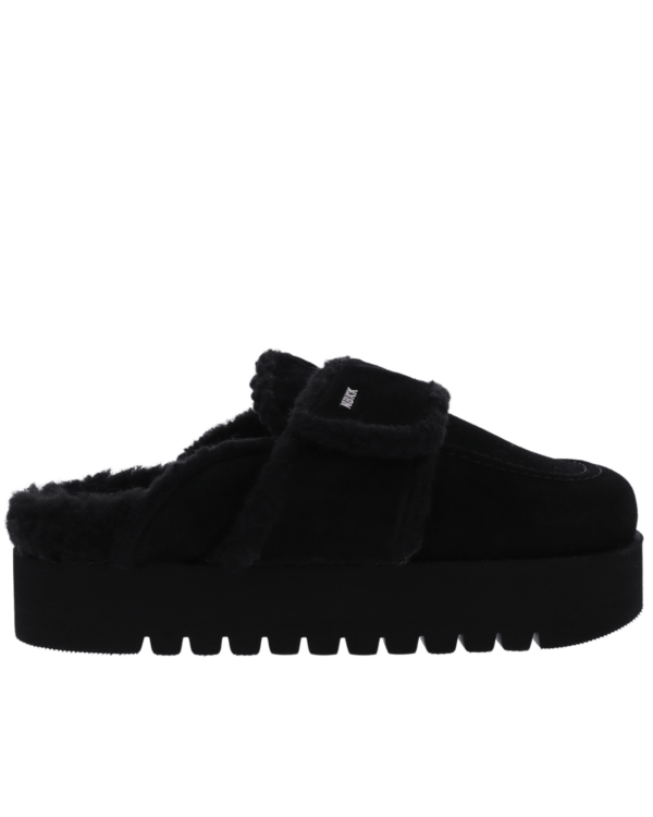 Dames Teddy Chunky Fur Zwart