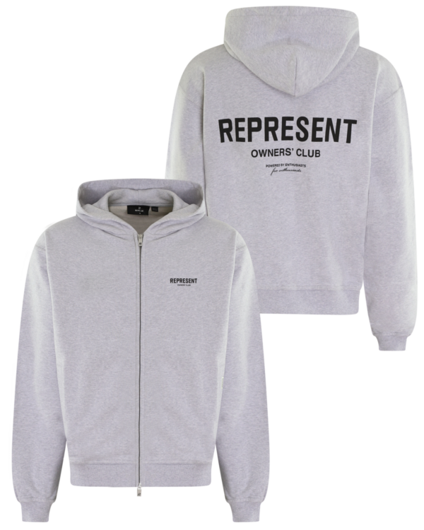 Heren Owners Club Zip Hoodie Grijs