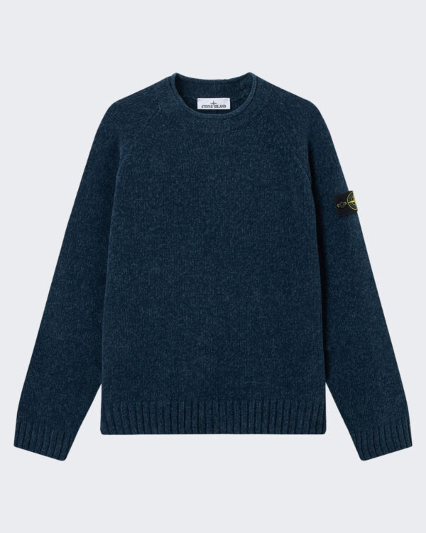 Heren Crew Neck-Steel Blauw Melange-V0m2b Blauw