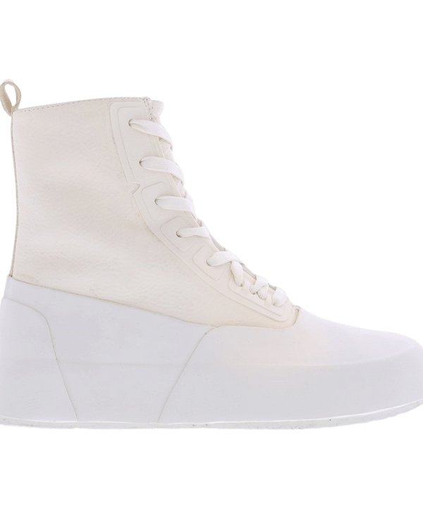 Heren Leren Mix Hi-Top Sneaker Off
