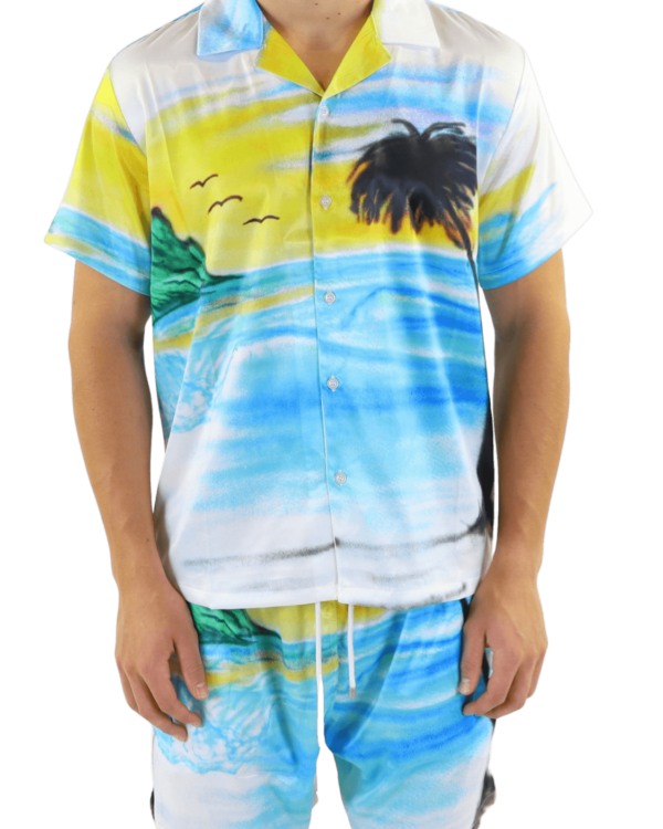 Heren Airbrushed Silk Overhemd