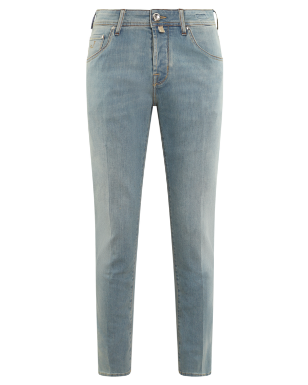 Heren Slim Cropped/Carrot Jeans Blauw