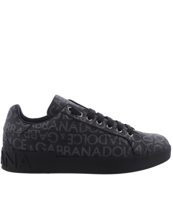 Heren Coated Portofino Sneakers Zwart