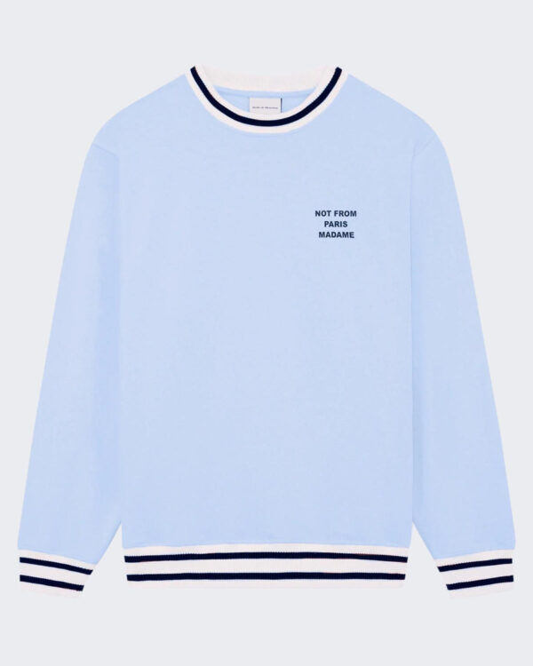 Drole De Monsieur Heren Slogan Sport Trui Blauw