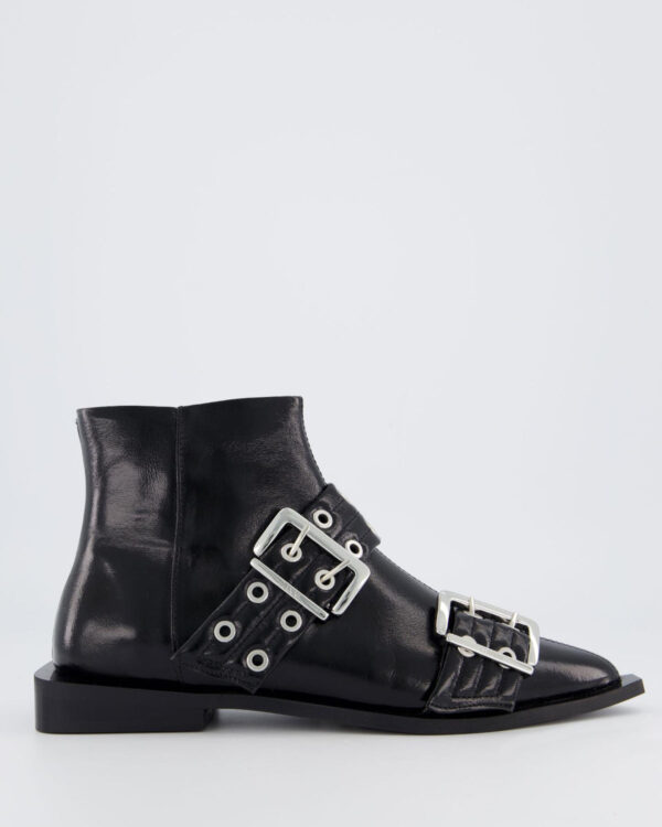 Dames Feminine Buckle Flat Boots