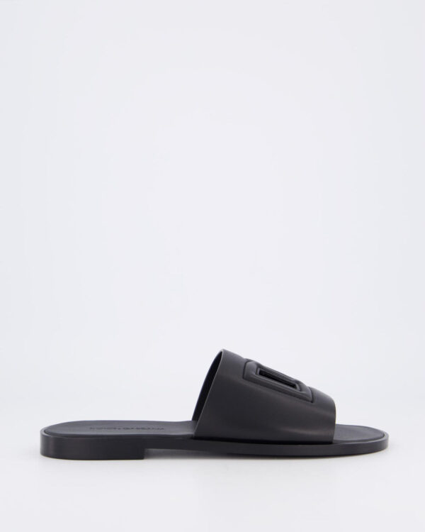 Heren D&G Logo Slide Zwart