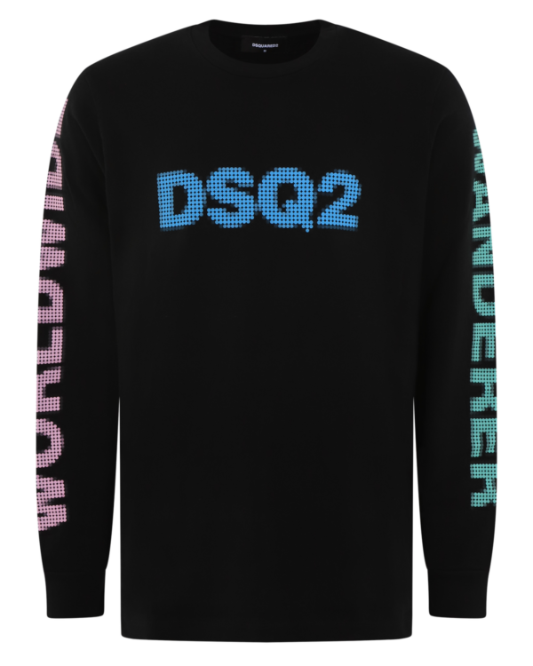 Heren DSQ2 Worldwide Longsleeve Zwart
