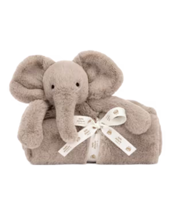 Jellycat Luxe Smudge Elephant faux-fur blanket 70cm - image 1
