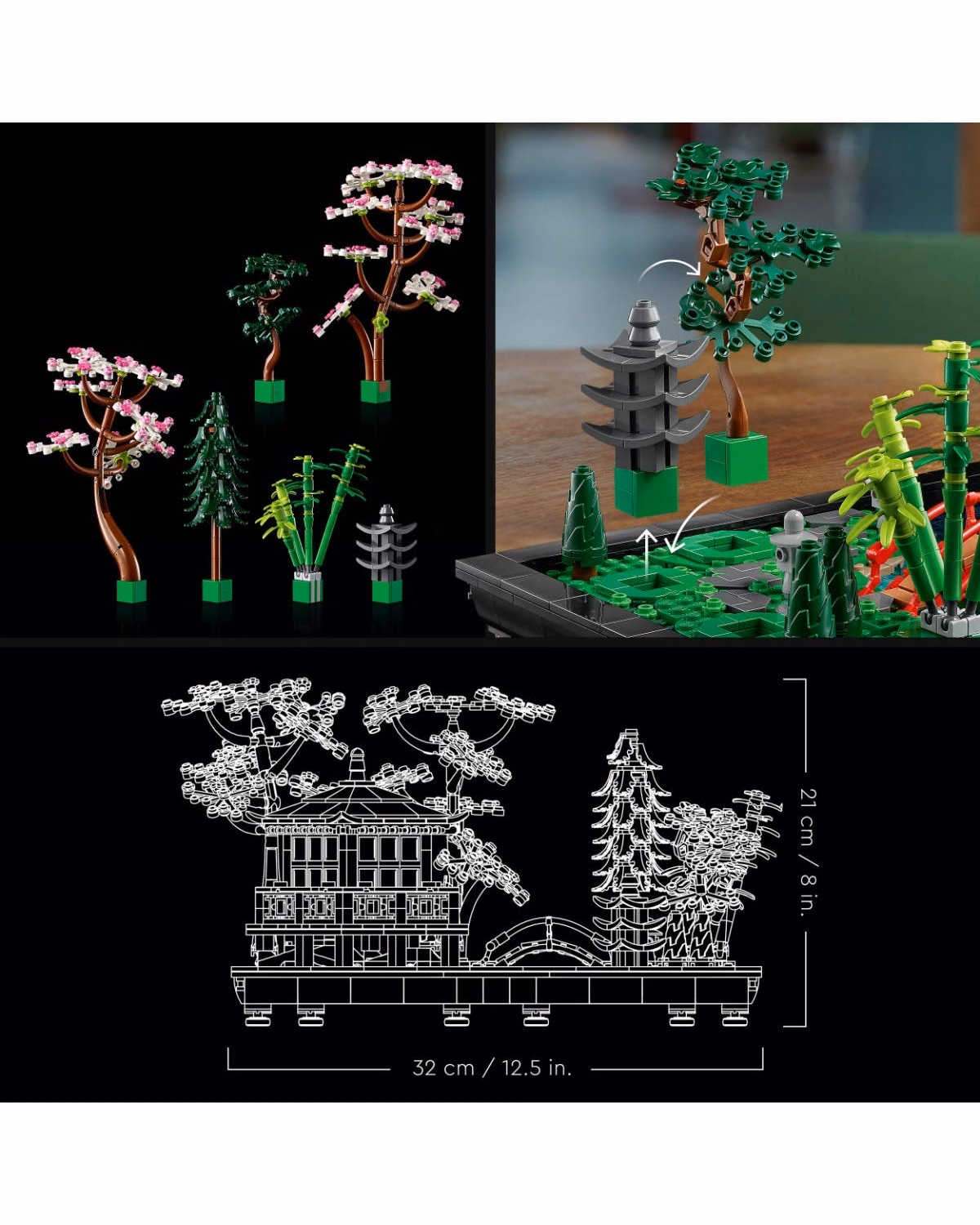 LEGO® 10315 Icons Tranquil Garden Botanical Set with Flowers - 8
