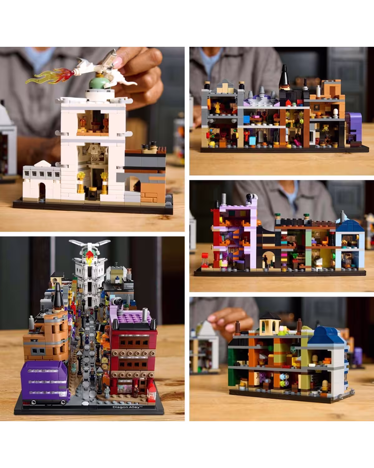 LEGO Harry Potter 76444 Diagon Alley Wizarding Shops Set for Adults view 5