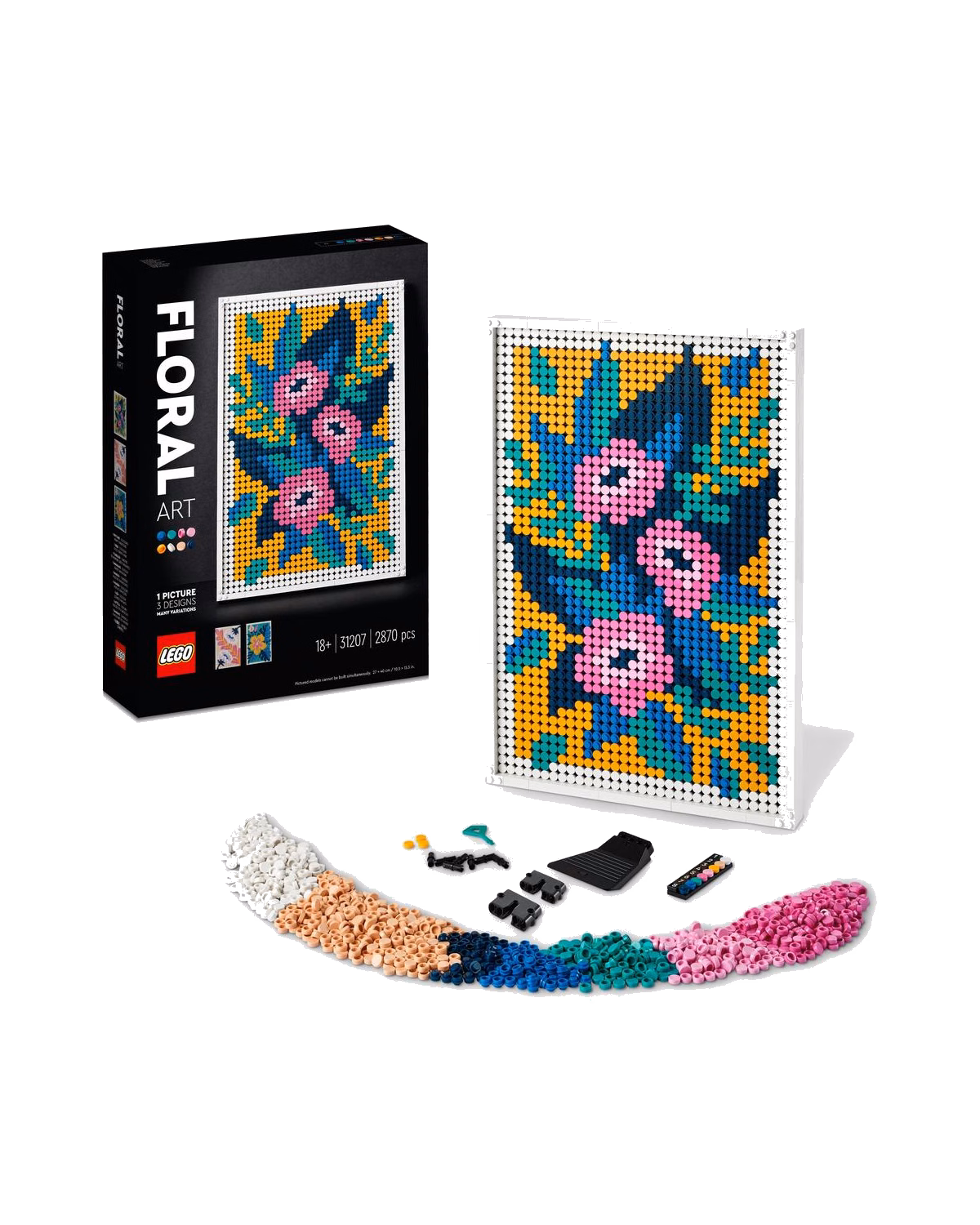 LEGO® 31207 ART Floral Art 3in1 Flowers Crafts Set, Wall Decor - 1