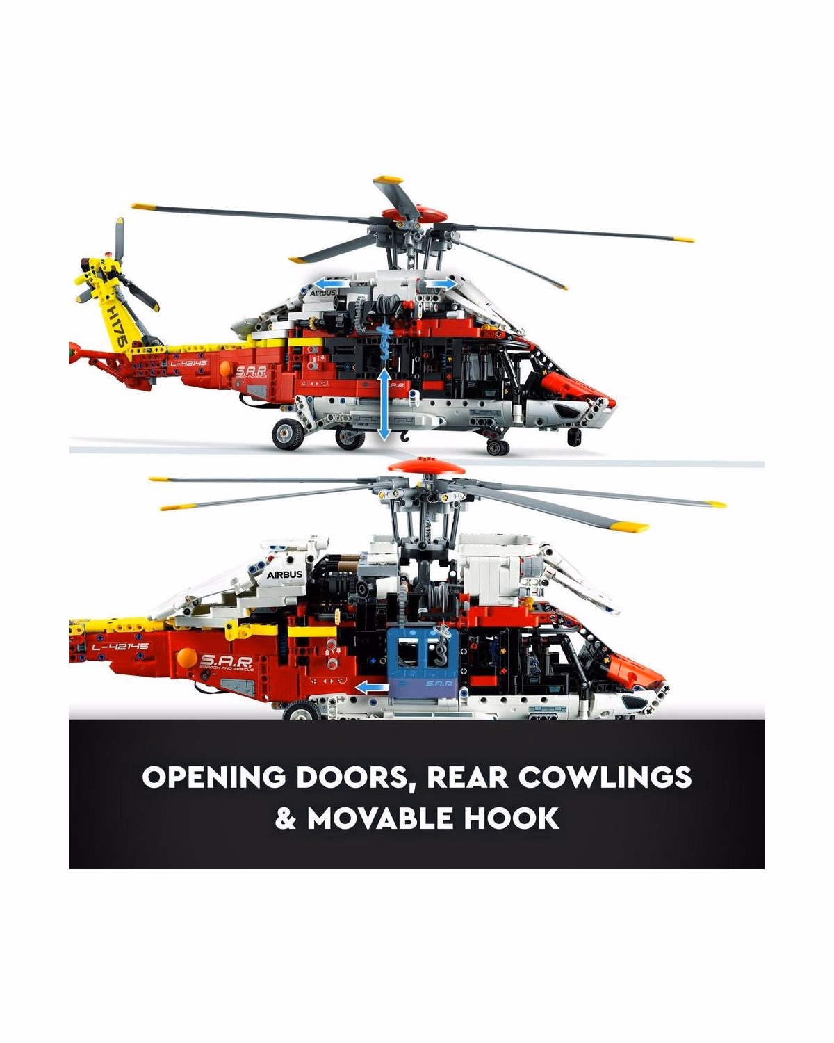 LEGO® 42145 Technic Airbus H175 Rescue Helicopter Toy Model - 7
