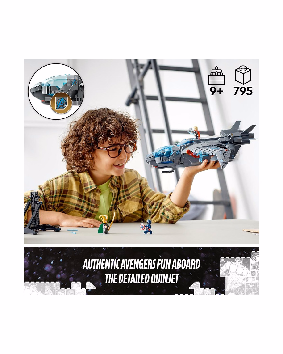 LEGO® 76248 Marvel The Avengers Quinjet Infinity Saga Set - 7