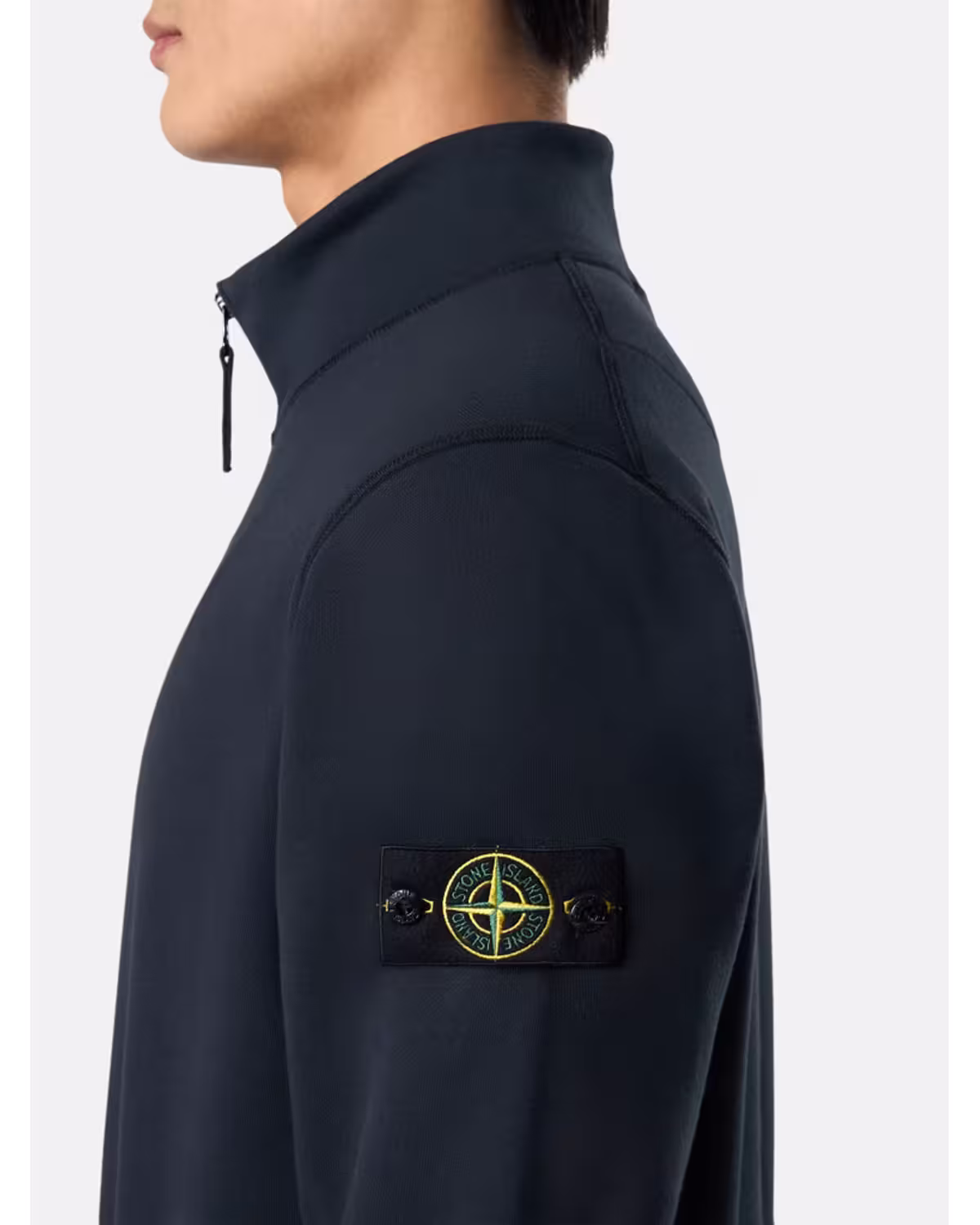 Stone Island Navy Half-Zip Sweatshirt – view 3
